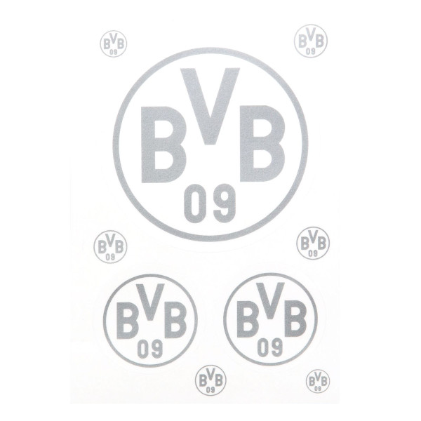 Aufkleber BVB 3er-Set silber