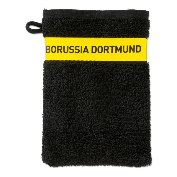 Waschhandschuh BVB schwarz