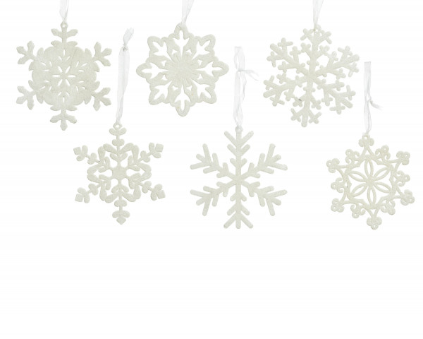 Christbaumschmuck Hänger SNOWFLAKE weiß