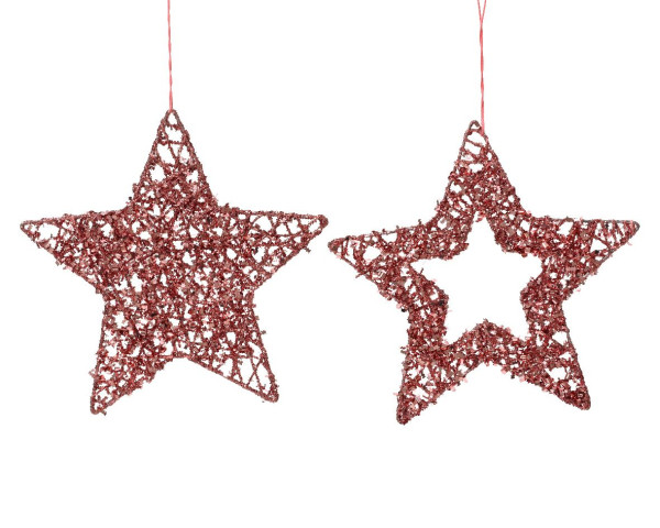 Christbaumschmuck Hänger IRON STAR pink