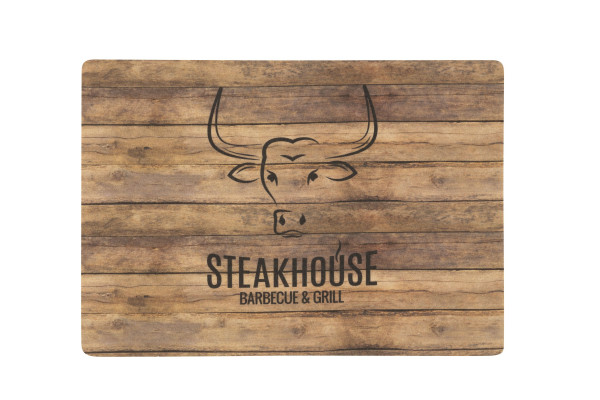 Tischset BBQ STEAKHOUSE HOLZ