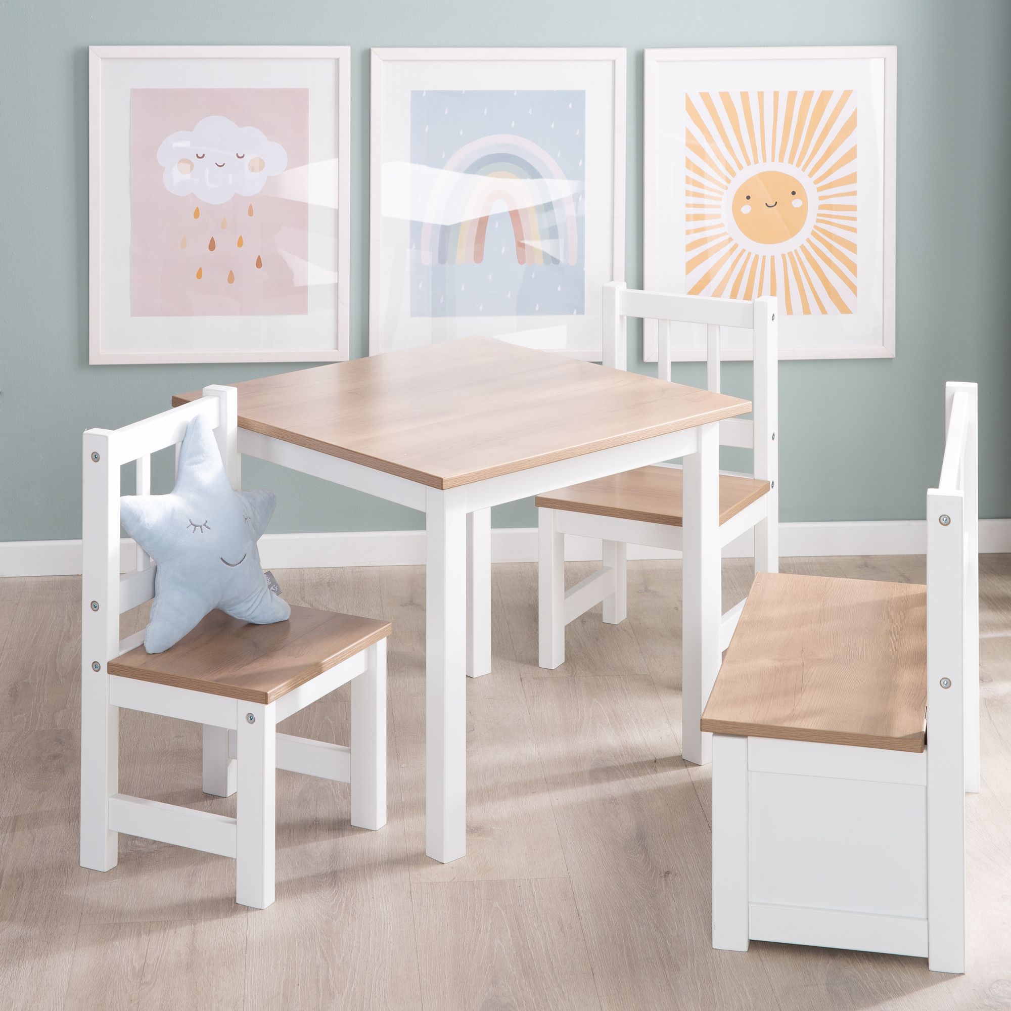 Kindersitzgruppe ROBA Bänke online bei Babymöbel Babyzimmer Stühle Polstermöbel & | kaufen WOODY Räume und | | | | günstig