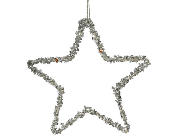 Christbaumschmuck Hänger STAR silber