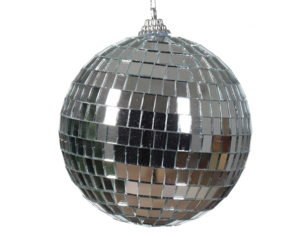 Weinhnachtskugel DISCO silber